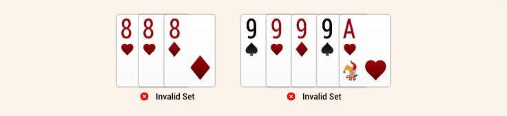 Invalid Set - Rummy Rules