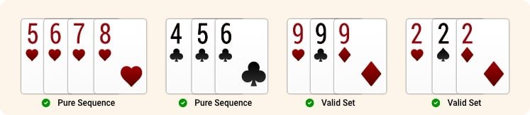 Valid Shows Examples - Rummy Rules